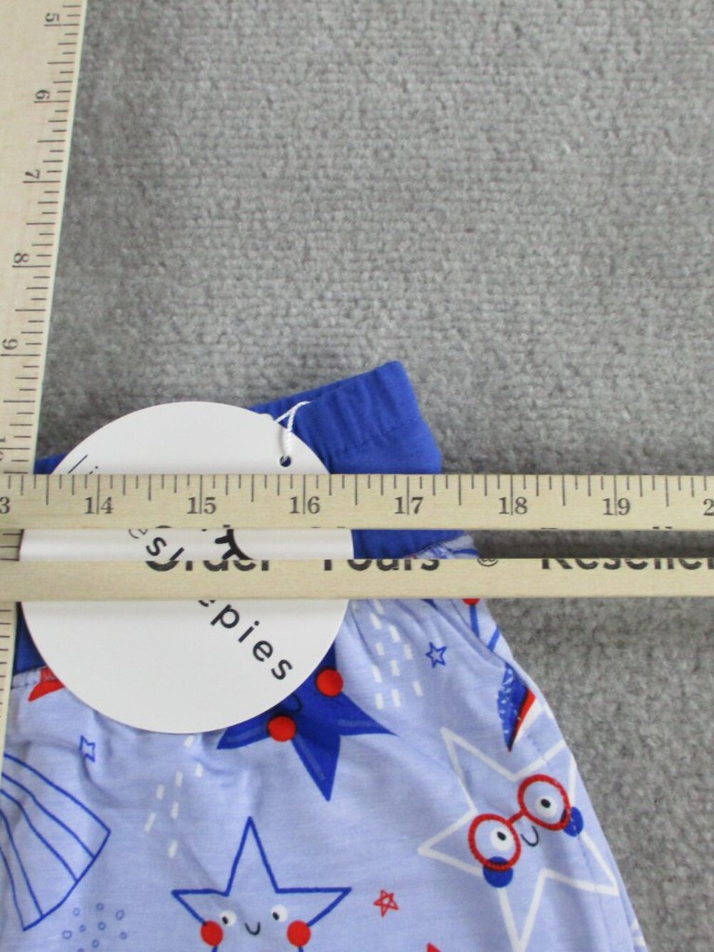 Little Sleepies Pajama Shorts Womens XL Blue Stars & Stripes Bamboo Lounge PJs - Picture 4 of 7